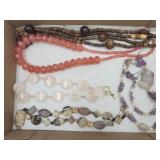 Nice Beaded Costume Jewelry Lot- Stones +