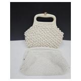 2 Vintage Beaded Purses 9.5" W See Pics