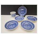 5 Baltimore Ohio Dining Car Dishes 5 1/4" & 1 Cup