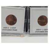 2 New 2025 Last Issue Penny Coins D & P
