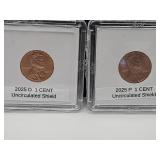 2 New 2025 Last Issue Penny Coins D & P