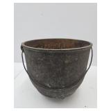 Cast Iron Footed Pot 9.25" x 8" H
