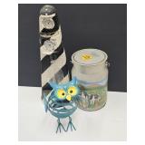Light House Thermometer, Owl & Milk Pale