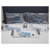 Set of 5 Crystal Glo 22K Gold Trays