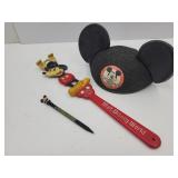 VTG Disney Micky Mouse Club Hat,Backscratcher, Pen