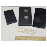 3 Leather Travel Wallets & Pipe See Pics