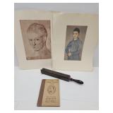 Elbert Hubbard Book & Picasso Prints & Razor Strop