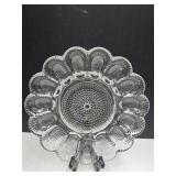 Clear Glass Indiana Egg Plate
