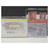 WWII German Stamp & Coin Set w COA