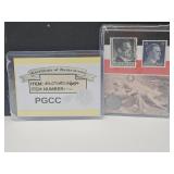 WWII German Stamp & Coin Set w COA