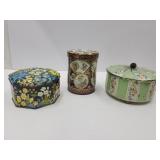 VTG Lot Pretty England Tins