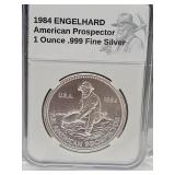 1984 Engelhard Prospector 1 Oz .999 Silver Coin