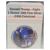 Trump Fight 1 Ounce .999 Silver GSM