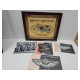 Framed Harley Davidson Picture, Decals +
