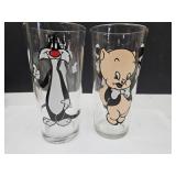 Pepsi Cartoon Glasses: Sylvester & Porky Pig