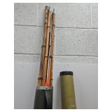 Cane Fishing Rod Pole  & Case  Extends to 38 -65"