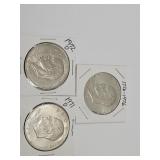 3 Ike Dollar Coins, See Dates