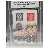 German WWII Stamp & Coin Set