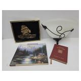 Wall Mount Light 13" & Thomas Kinkade Book +
