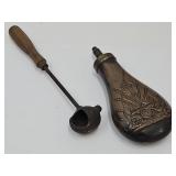 Brass Powder Flask & Lead Dipper