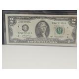 2017 $2 Bill Currency Note
