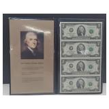 2003 One Quarter $2 Currency Note Sheet
