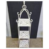 3 Tier Wrought Iron Plant Stand 7.5 " w x 38" h
