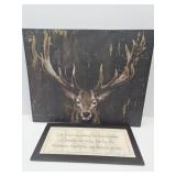Man Cave Deer Wall Decor 30 x 24" & LIFE Picture
