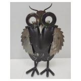 Scrap Metal Art Owl 12 x 16.5"H