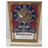 Vintage Budweiser Clock Works 13x19"