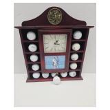 Golf Balls W Clock & Display 13x15" H