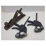 Craftsman Wood Plane, & Bar Clamps