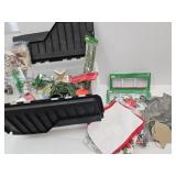 Scissor Lid Tote Full of Christmas Craft Supplies