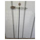 Wrought Iron Antique Lightening Rod 68" H