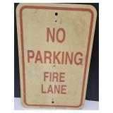 NO PARKING FIRE LANE 12x18" Plastic
