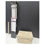 New 24" Delta Towel Bar & Wood Box 10 1/4x6x6"H