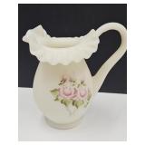 Fenton Satin Glass Hand Signed Pitcher 7" h