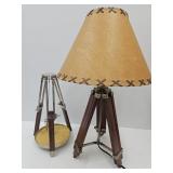 Tripod Table Lamp 26" H & Tripod Adjustable Art