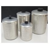 Vintage Aluminum Italy Cannister Set