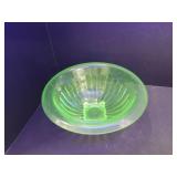Uranium Glass Bowl 8 3/4"W