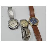 Watch Lot Untested Elgin, Timex & Guess