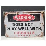 New Libs Metal Sign 12" x 8"