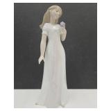 NAO Valencia Spain  Girl w Flowers10 1/4"h