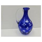 Bohemian Crystal  Pitcher  Vase 5.5" h