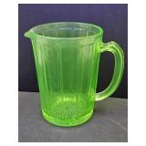 Vintage Uranium Glass Pitcher  5 3/4" high