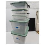 7 Totes; Shoe Box Size To 56 Qt