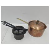 Paul Revere Copper Brass Steel Pan W Lid +