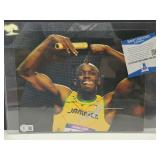Signed Photo Usain Bat W Beckett COA