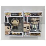 2 Funko Pops; Bruce Lee & Matt Foley