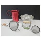 Aluminum Pitcher, Stainers & Masher